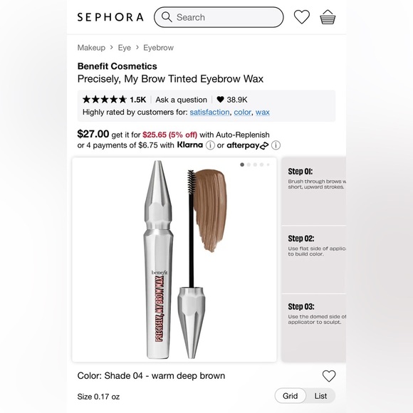 Benefit 3D Browtones Instant Color Highlights #4 Medium/Deep full size NWOB - Picture 6 of 7